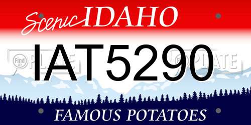 IAT5290 Idaho License Plate