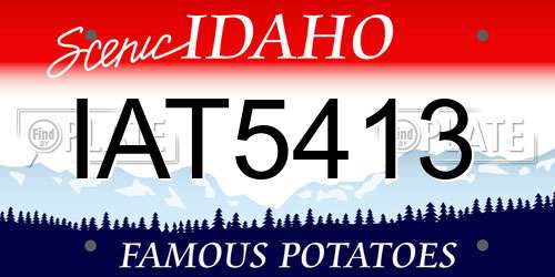 IAT5413 Idaho License Plate