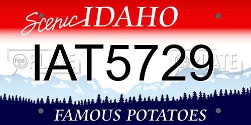 IAT5729 Idaho License Plate