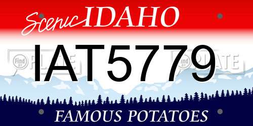 IAT5779 Idaho License Plate