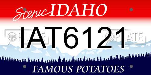 IAT6121 Idaho License Plate