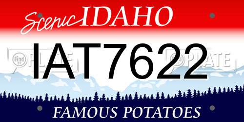 IAT7622 Idaho License Plate