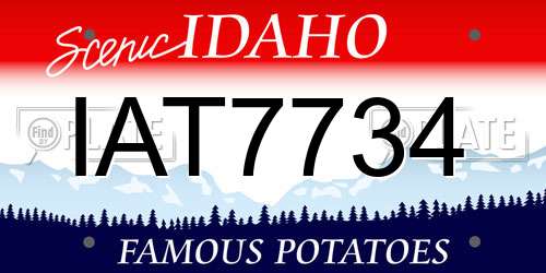 IAT7734 Idaho License Plate