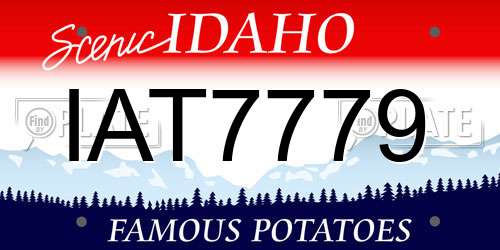 IAT7779 Idaho License Plate