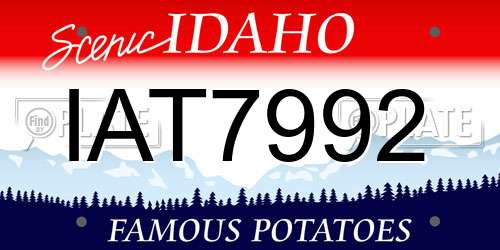 IAT7992 Idaho License Plate
