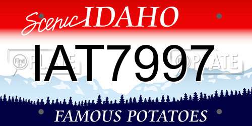 IAT7997 Idaho License Plate