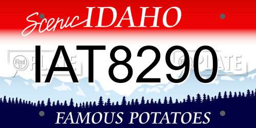 IAT8290 Idaho License Plate