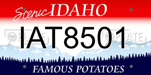 IAT8501 Idaho License Plate