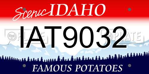 IAT9032 Idaho License Plate