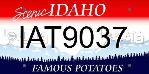 IAT9037 Idaho License Plate