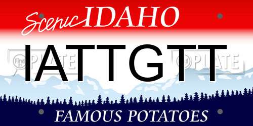 IATTGTT Idaho License Plate