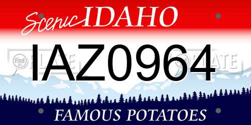 IAZ0964 Idaho License Plate