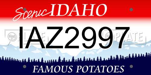IAZ2997 Idaho License Plate