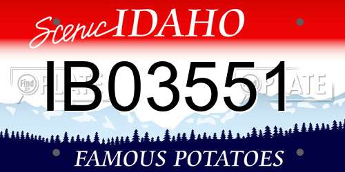 IB03551 Idaho License Plate