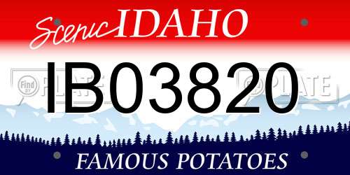 IB03820 Idaho License Plate