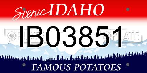 IB03851 Idaho License Plate