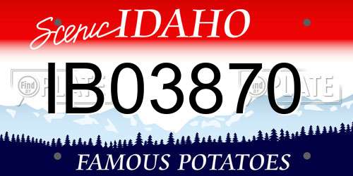 IB03870 Idaho License Plate