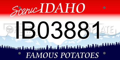 IB03881 Idaho License Plate