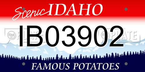 IB03902 Idaho License Plate