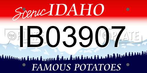 IB03907 Idaho License Plate