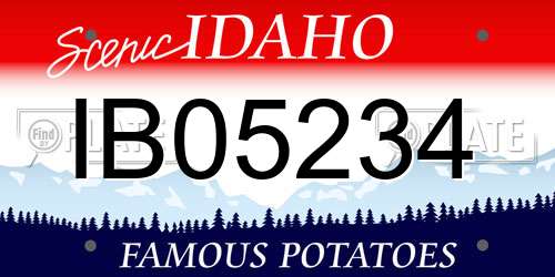 IB05234 Idaho License Plate