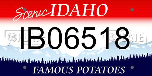 IB06518 Idaho License Plate