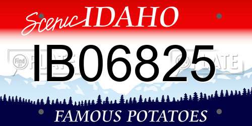 IB06825 Idaho License Plate