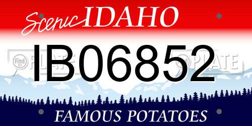 IB06852 Idaho License Plate