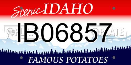 IB06857 Idaho License Plate