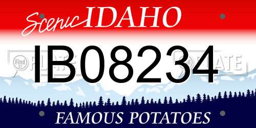 IB08234 Idaho License Plate