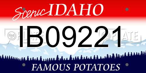IB09221 Idaho License Plate