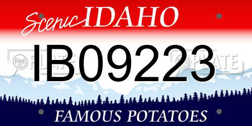 IB09223 Idaho License Plate