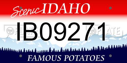 IB09271 Idaho License Plate