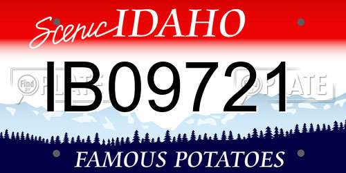 IB09721 Idaho License Plate