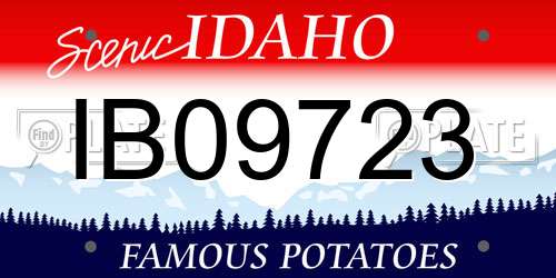 IB09723 Idaho License Plate