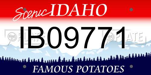 IB09771 Idaho License Plate