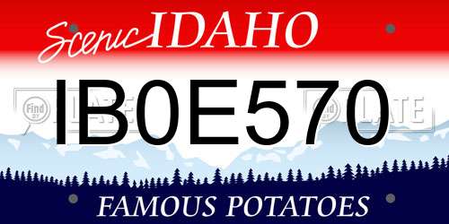IB0E570 Idaho License Plate