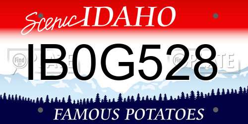 IB0G528 Idaho License Plate