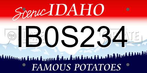 IB0S234 Idaho License Plate