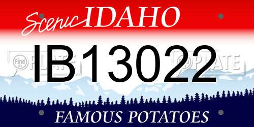 IB13022 Idaho License Plate