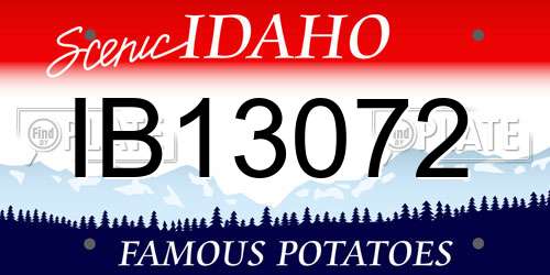 IB13072 Idaho License Plate