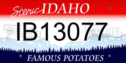 IB13077 Idaho License Plate