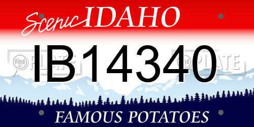 IB14340 Idaho License Plate