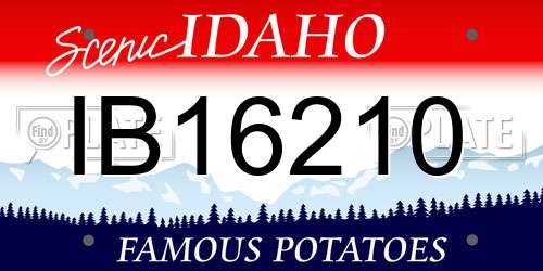 IB16210 Idaho License Plate