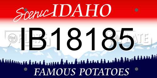 IB18185 Idaho License Plate