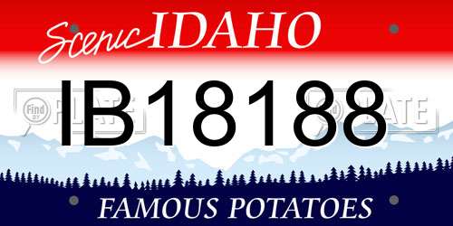 IB18188 Idaho License Plate