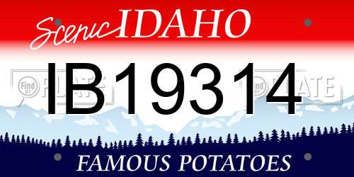 IB19314 Idaho License Plate