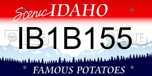 IB1B155 Idaho License Plate