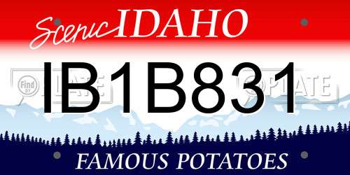 IB1B831 Idaho License Plate