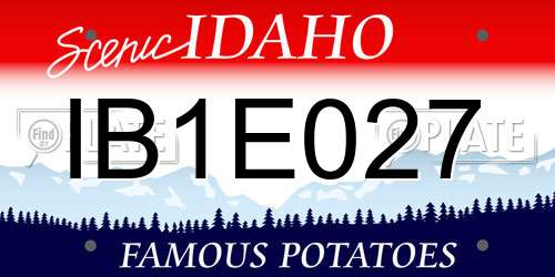 IB1E027 Idaho License Plate